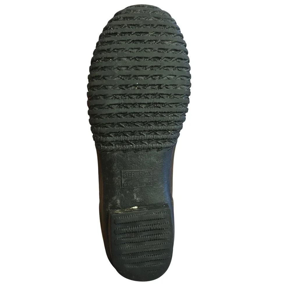 Loeffler Randall Hatley Duck Boot‎ Black Leather Size 8 GUC